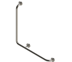 Barra de Apoyo en L para Pared Derecha en Acero Inoxidable Para Baño